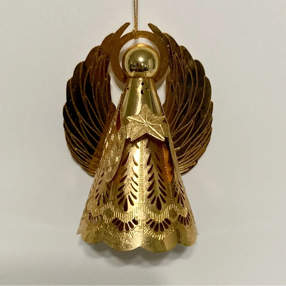 Hallmark Keepsake 1988 Miniature Ornament “Heavenly Glow” Etch Brass 3
